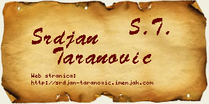 Srđan Taranović vizit kartica